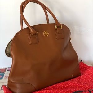 Tory Burch Leather Brown/Tan Tote Bag
